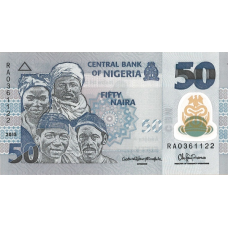 P40e Nigeria - 50 Naira Year 2015 (Polymer)